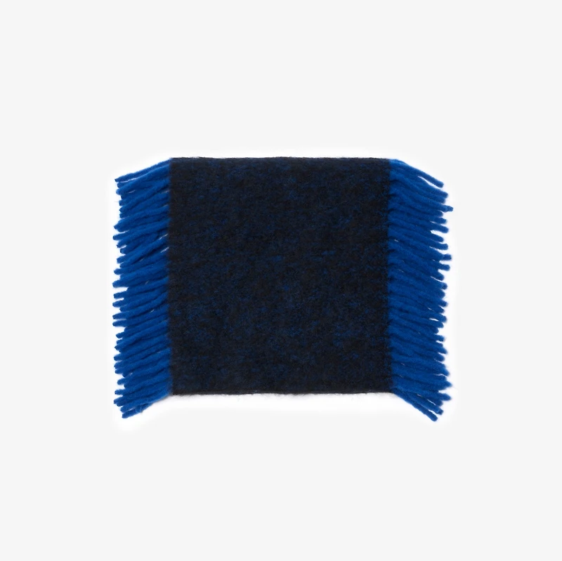 Alpaca Wool Blend Happy Scarf in Firth blue/black | Burberry® Official