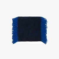 Alpaca Wool Blend Happy Scarf in Firth blue/black | Burberry® Official