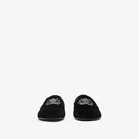 Quilted Velvet Estate Slippers in Black - Men | Burberry® Official