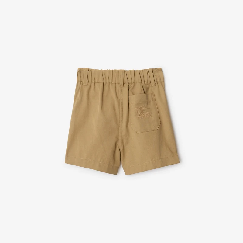 Cotton Blend Shorts in Sand | Burberry® Official