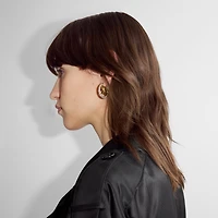 EKD Pavé Hoop Earrings in Gold/clear - Women | Burberry® Official