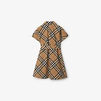 Check Cotton Shirt Dress in Sand | Burberry® Official