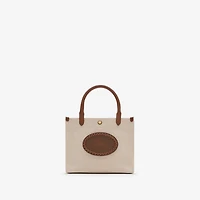 Mini Clovelly Tote in Natural - Women, Cotton | Burberry® Official
