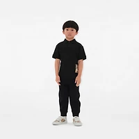 Check Label Cotton Jogging Pants in Black | Burberry® Official