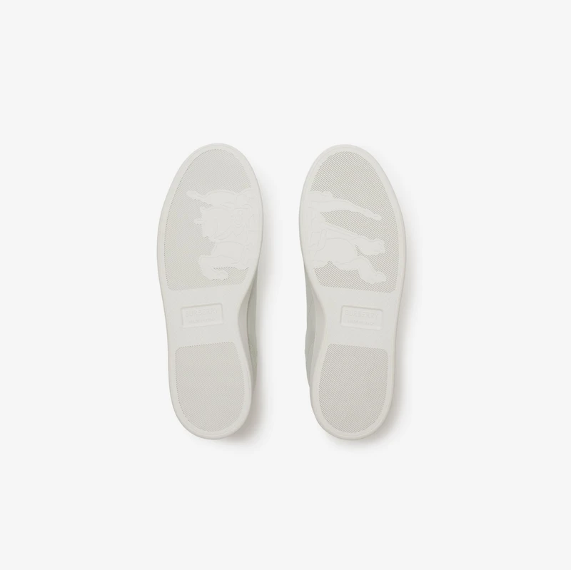 Leather Set Sneakers in Porcelain white/sand beige - Women | Burberry® Official