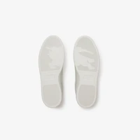 Leather Set Sneakers​ in Porcelain white/sand beige - Women | Burberry® Official