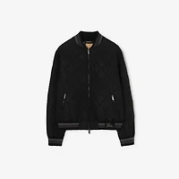 Micro Check-stitch Rakewood Bomber Jacket in Black - Men | Burberry® Official