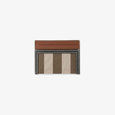 Check Card Case in Dark birch brown - Women | Burberry® Official