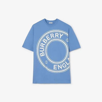 Logo Graphic Cotton T-shirt in Periwinkle blue - Men | Burberry® Official