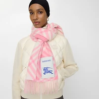 Check Cashmere Scarf in Sugar pink | Burberry® Official