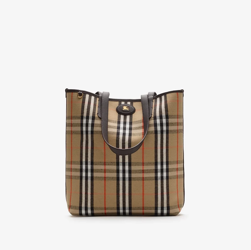 Reversible Bloomsbury North South Tote​ in Sand beige/peat brown - Men | Burberry® Official