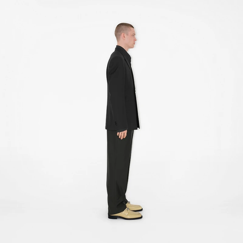 Wool Tailored Trousers in Onyx - Men | Burberry® Official