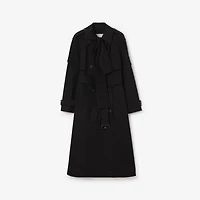 Long Canvas Trerose Trench Coat in Black - Women | Burberry® Official