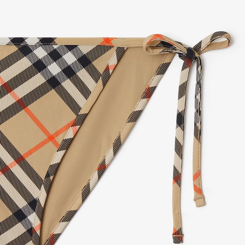 Check Bikini Briefs in Sand - Women, Nylon | Burberry® Official