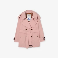 Short Lightweight Cotton Fitzrovia Trench Coat in Begonia pink - Women | Burberry® Official