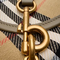 Mini B Clip Messenger Bag in Sand beige - Women | Burberry® Official