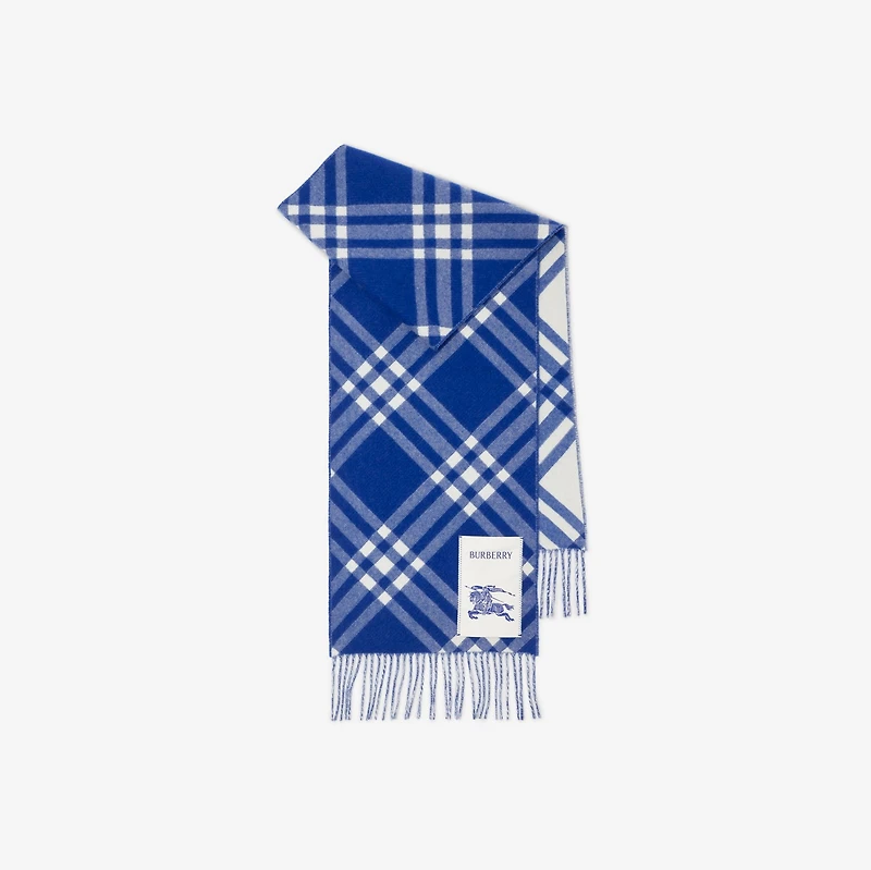 Check Cashmere Scarf in Knight | Burberry® Official