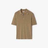 Wool Polo Shirt in Flax beige - Men | Burberry® Official