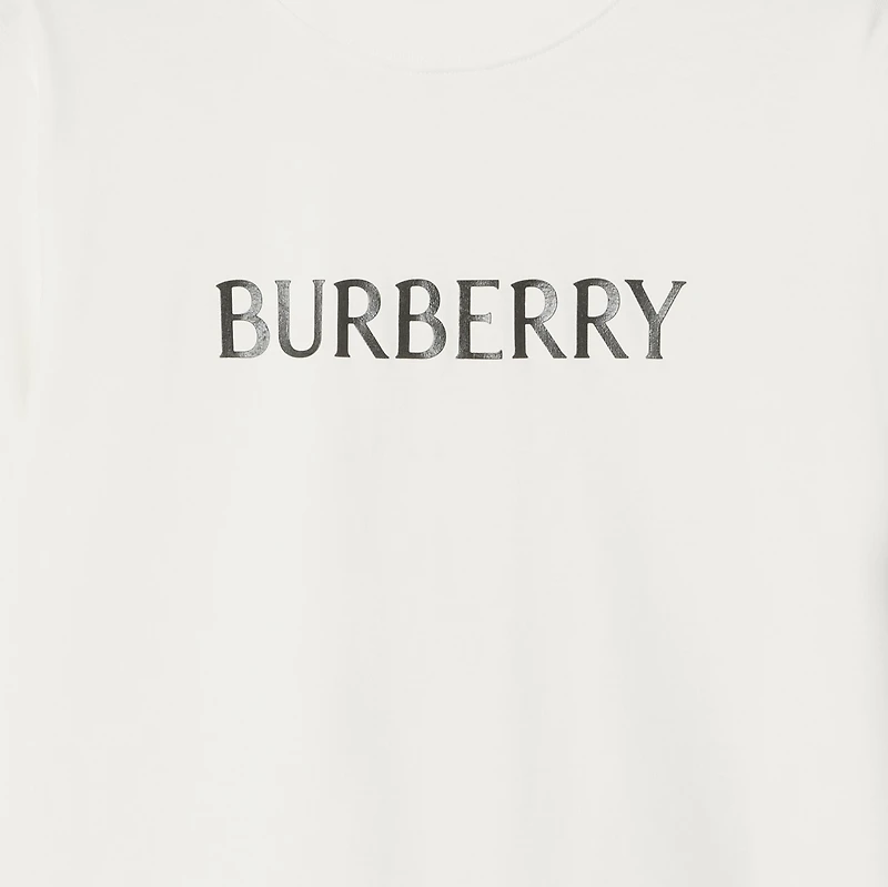 Logo Cotton T-shirt in Chalk white - Men | Burberry® Official