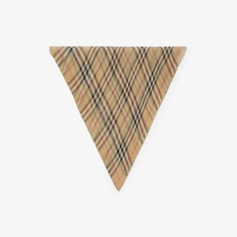 Check Silk Chiffon Scarf in Sand beige | Burberry® Official