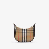 Mini Highlands Chain Bag in Sand beige - Women, Cotton, Linen | Burberry® Official