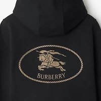 Knight Stamp Cotton Zip Hoodie in Black - Women | Burberry® Official