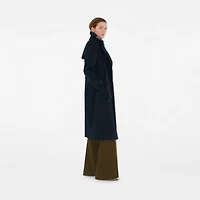 Long Waterloo Heritage Trench Coat in Coal blue - Women, Cotton Gabardine | Burberry® Official
