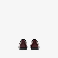 Leather Cadet Loafers in Fig - Women | Burberry® Official