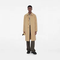 Long Camden Heritage Car Coat in Honey - Men, Cotton Gabardine | Burberry® Official