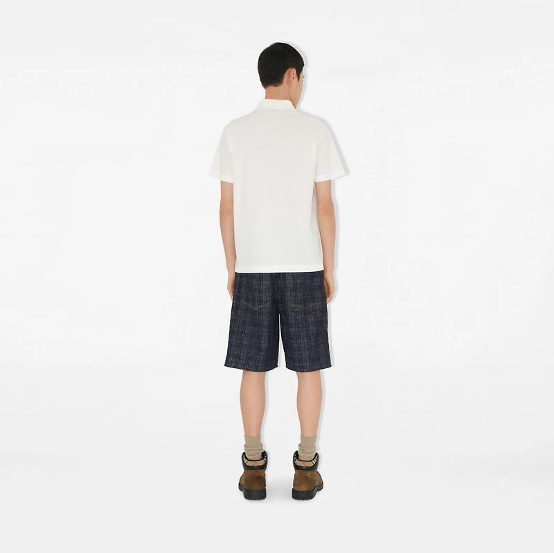 B Heart Cotton Polo Shirt in Chalk white - Men | Burberry® Official