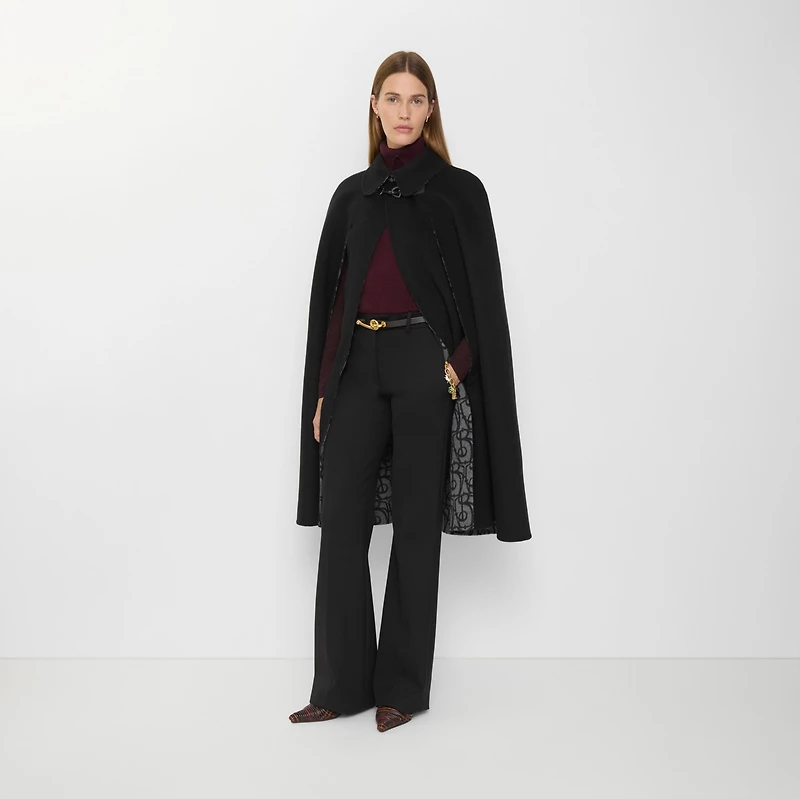 Wool Cashmere Cape in Black | Burberry® Official