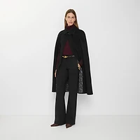 Wool Cashmere Cape in Black | Burberry® Official