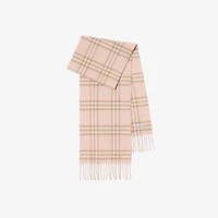 Check Cashmere Scarf in Archive pink - Children | Burberry® Official