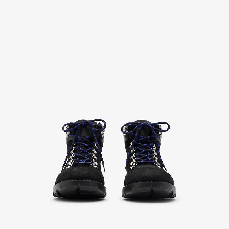 Suede Moor Hiking Boots​ in Black - Men | Burberry® Official