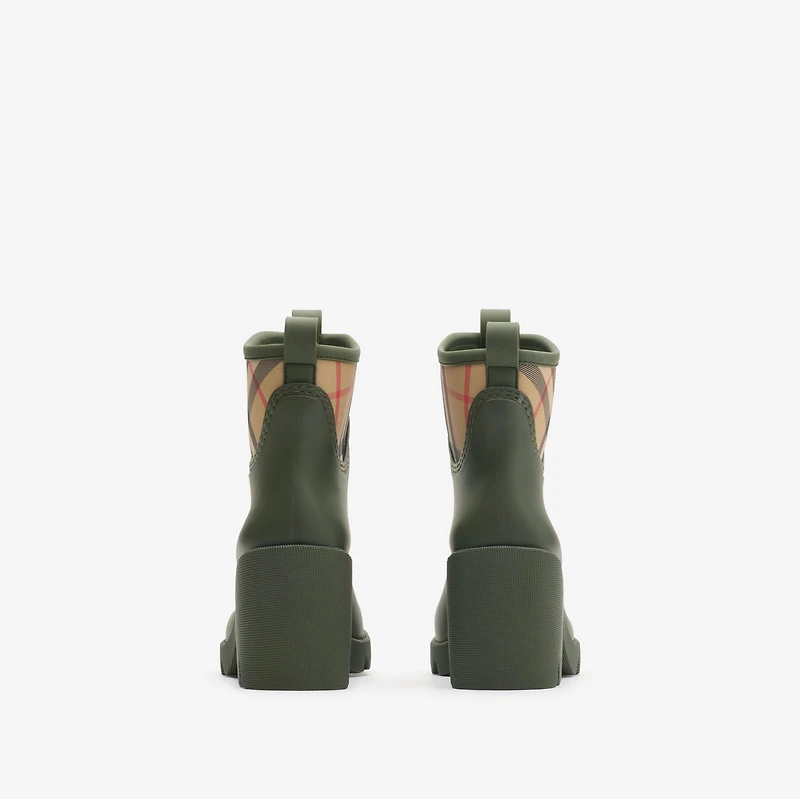 Rubber Marsh Stamp Heeled Low Boots​ in Loch - Women | Burberry® Official