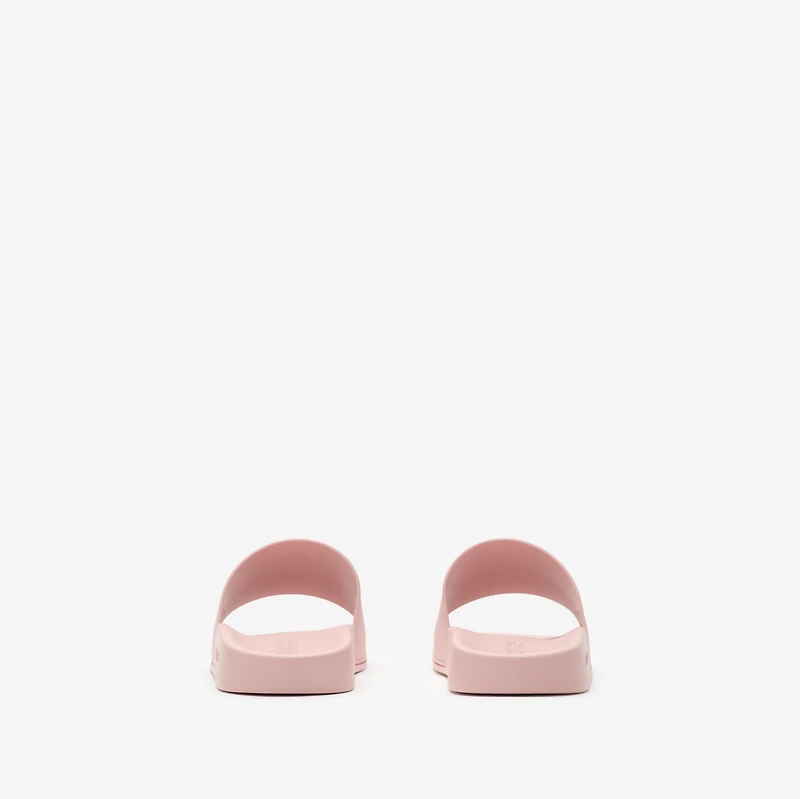 Logo Slides in Candy pink/dove beige - Women | Burberry® Official