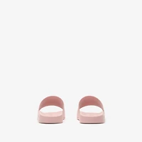Logo Slides in Candy pink/dove beige - Women | Burberry® Official