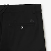 Cotton Twill Chinos in Black - Men | Burberry® Official