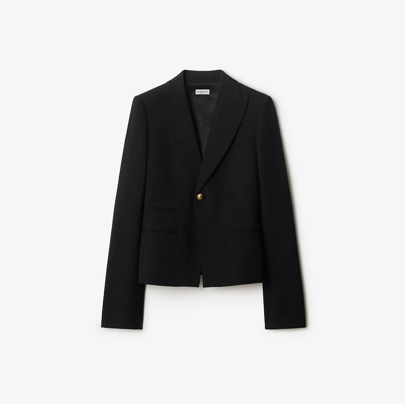 Wool Tailored Jacket in Black - Women | Burberry® Official