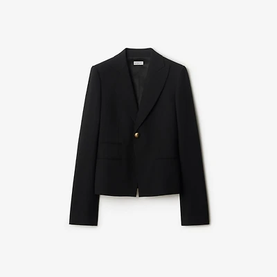 Wool Tailored Jacket in Black - Women | Burberry® Official