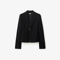 Wool Tailored Jacket in Black - Women | Burberry® Official