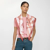 Watercolour Check Silk Scarf in Quartz pink | Burberry® Official
