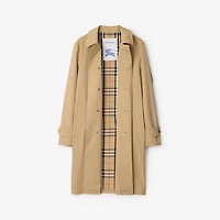 Long Gabardine Car Coat in Flax beige - Men, Cotton | Burberry® Official