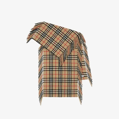 Check Cashmere Happy Scarf in Archive beige | Burberry® Official