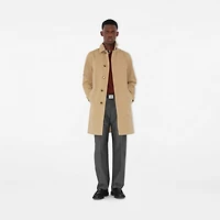 Mid-length Bonded Gabardine Car Coat in Flax beige - Men, Technical | Burberry® Official