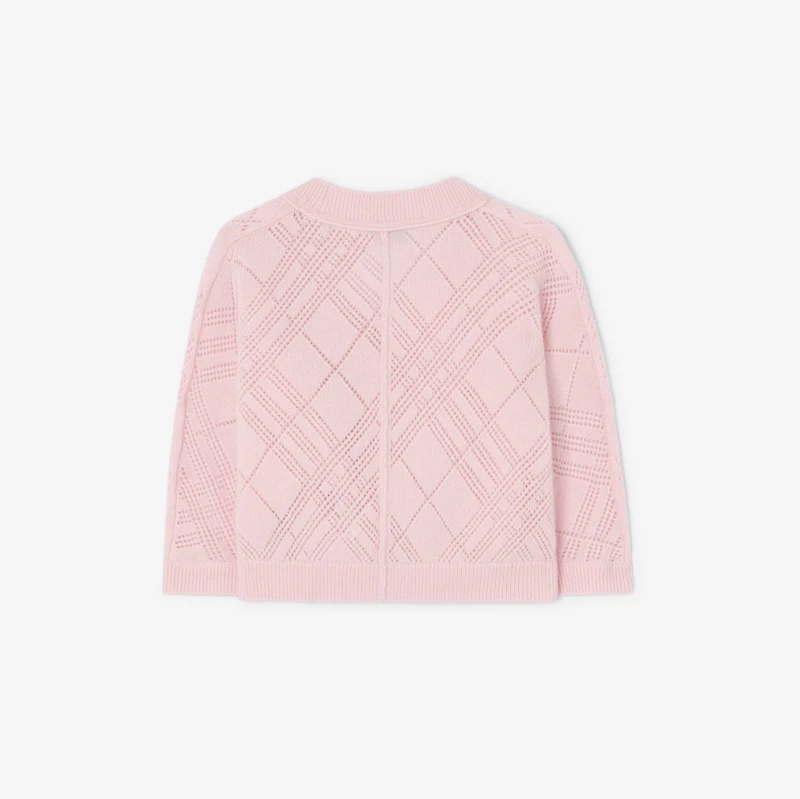 Check Cashmere Two-piece Set in Archive pink - Children | Burberry® Official
