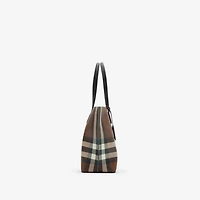Medium Check Tote in Dark birch brown - Women | Burberry® Official
