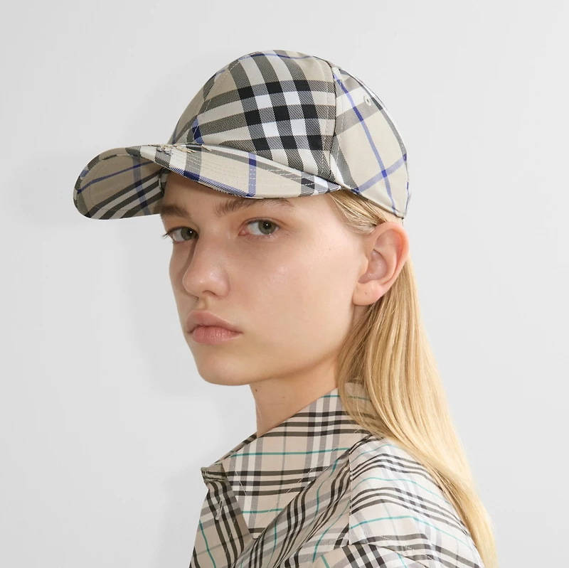 Check EKD Twill Baseball Cap in Lichen - Men | Burberry® Official