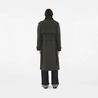 Long Gabardine Trench Coat in Graphite - Men, Cotton | Burberry® Official