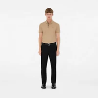 Cotton Polo Shirt in Soft fawn - Men | Burberry® Official